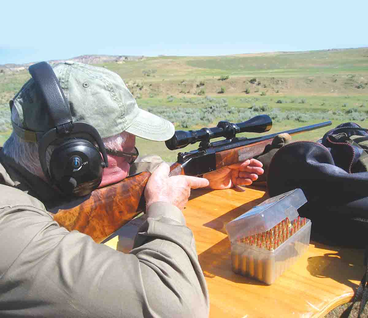 Many new prairie-dog shooters use a .22-250 Remington, like this Colt Sharps-Borchardt single shot, but much smaller, ligher-recoiling  cartridges are just as effective.